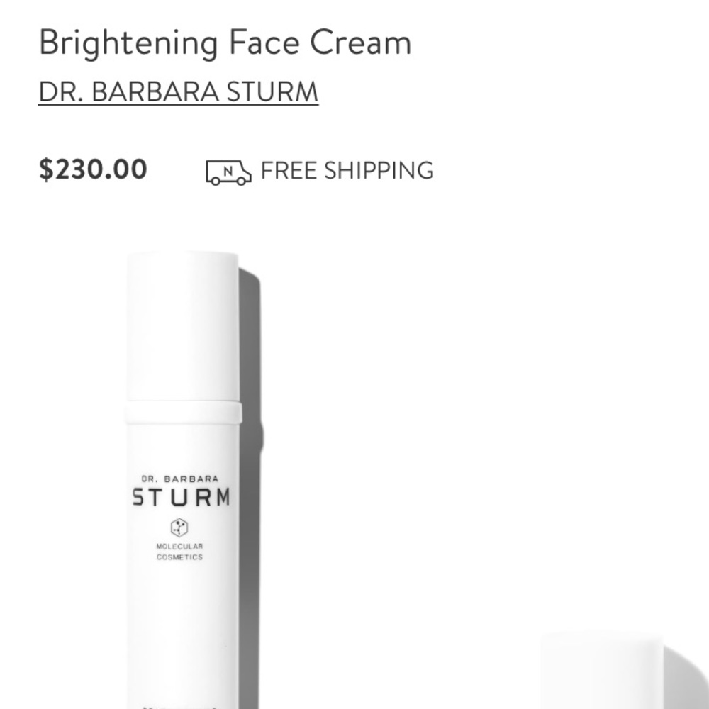 Dr sturm brightening face cream